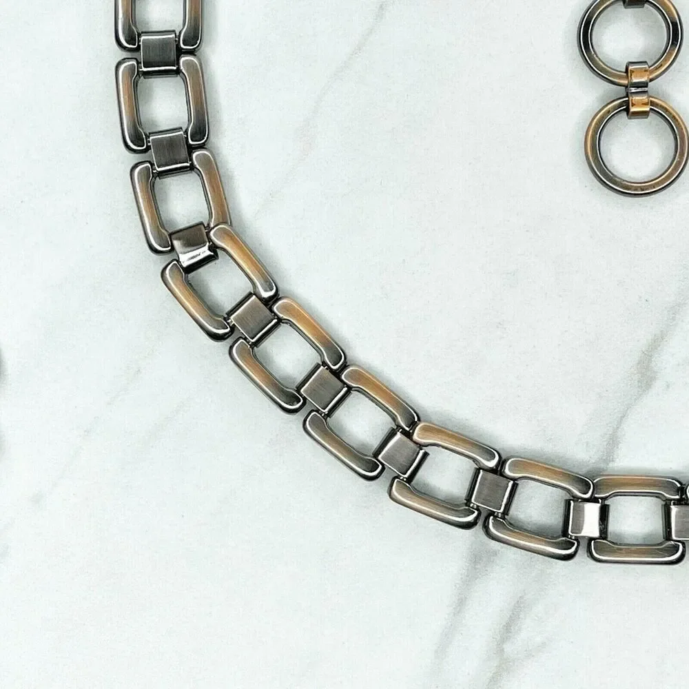 Womens Bronze Square Chain Link Belt ✨ S/M